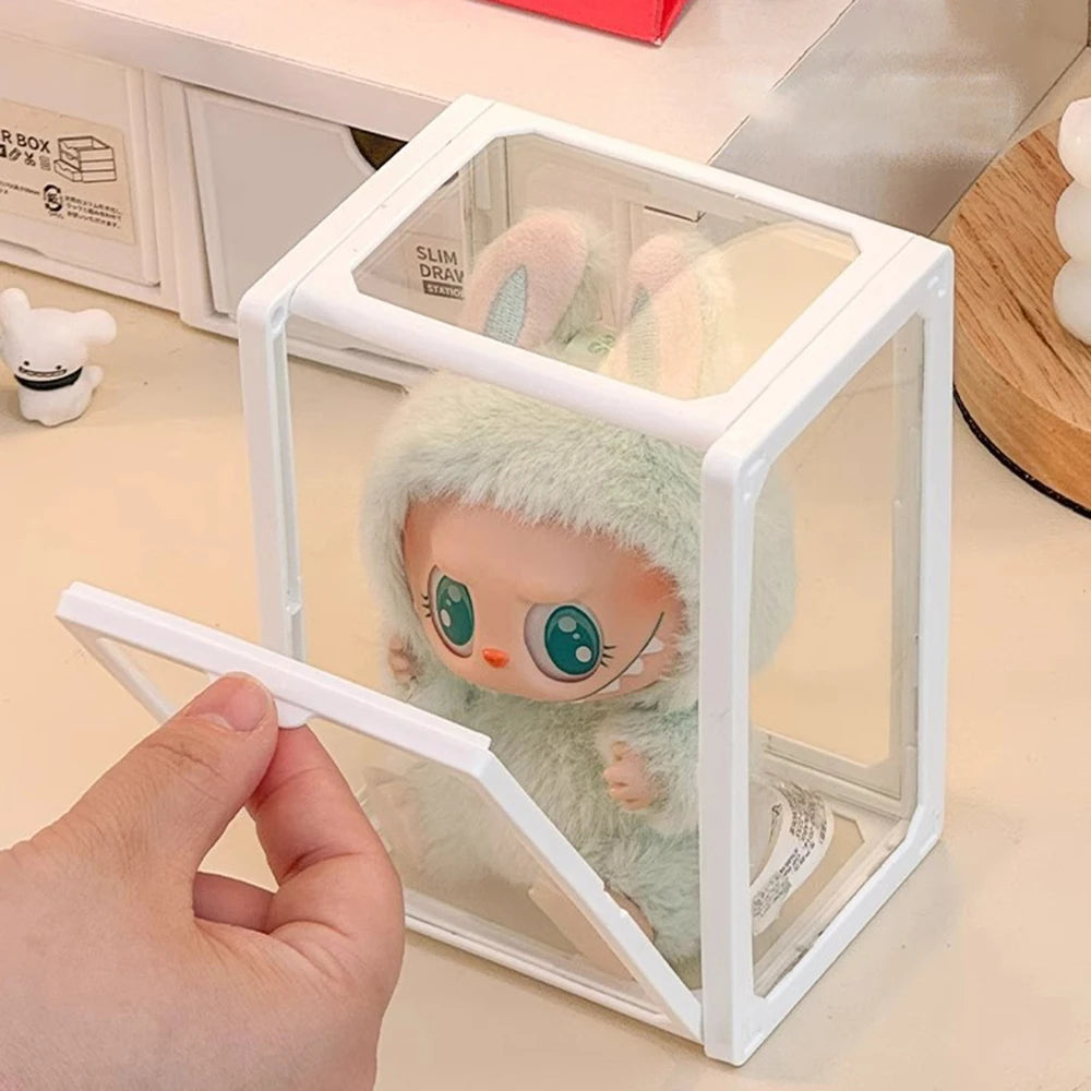 6pcs Display Box Glass Doll Storage Box Cotton Doll Blind Box Handmade Transparent Baby Cabinet Peaceful Pleasures Health and Wellness