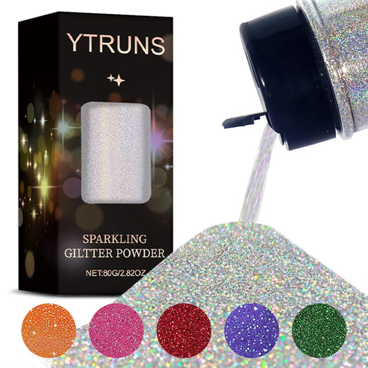 Laser Glitter Powder 80g 6 Colors – Nail Art, Crafts & DIY Craft Glitter Powder Oasis Select