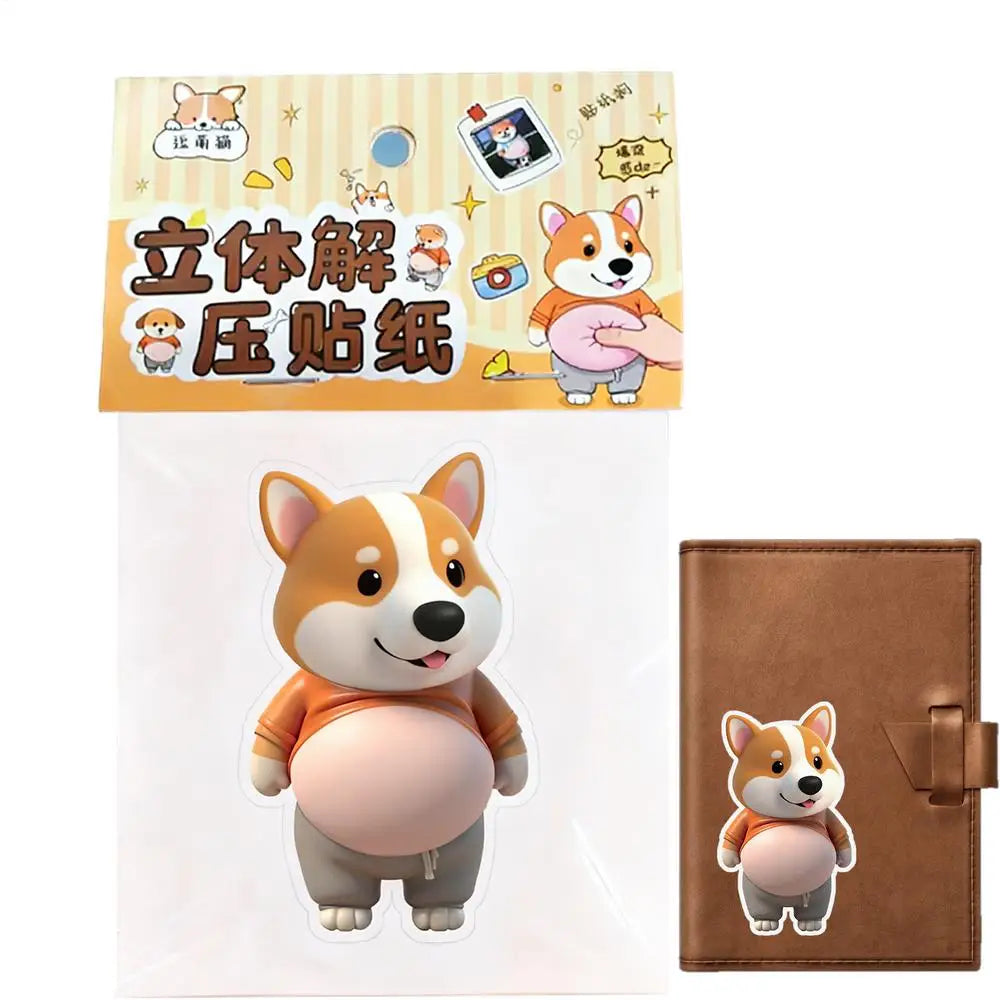 Bubble Stickers 3D Cartoon Funny Squeezable Reusable Kids Scrapbook Decals Animal Stickers For Home Party Classroom Scrapbooking Peaceful Pleasures Health and Wellness C China Mainland