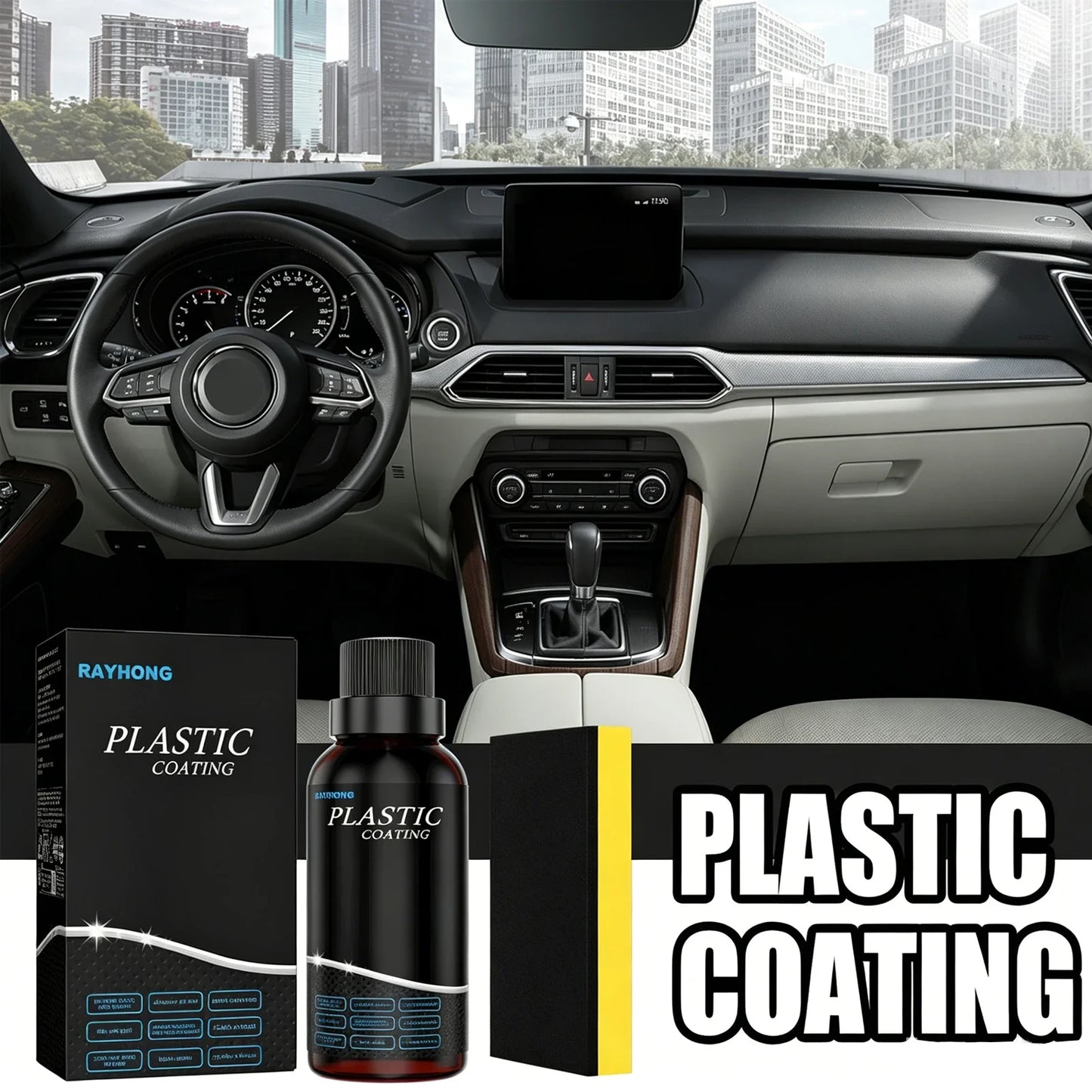 Rayhong Car Plastic Restorer & Coating – 50ml Kit