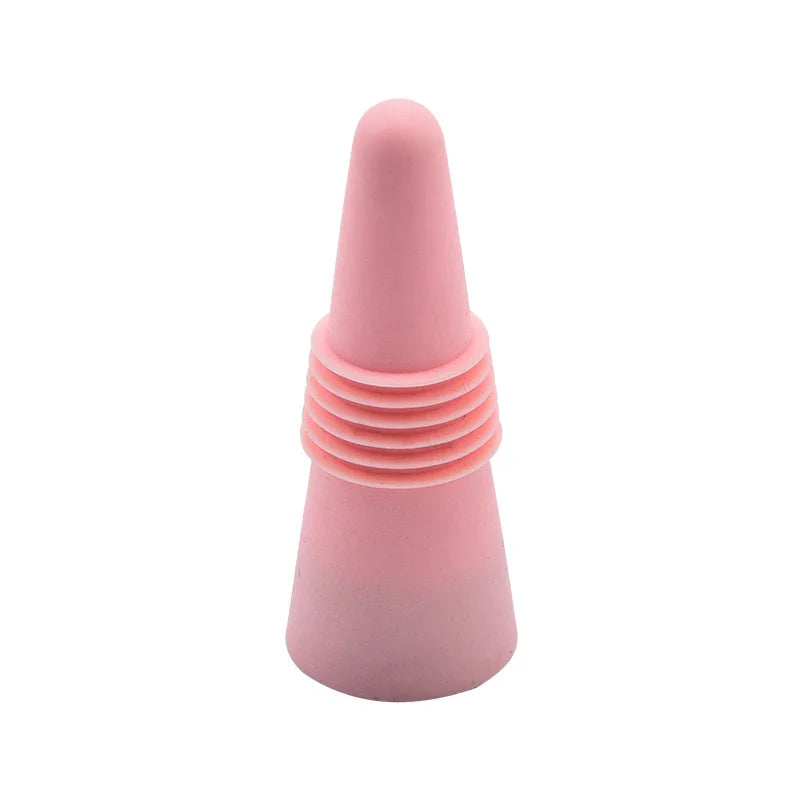 1PC Wine Stoppers Beverage Bottle Sealer Soft Silicone Wine Bottle Stoppers Corks with Grip Top for Keeping Wine Champagne Fresh Peaceful Pleasures Health and Wellness Pink