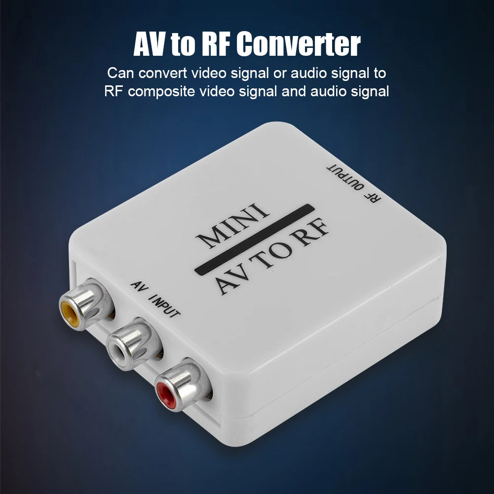 AV To RF Video Converter AV to VGA AV to HDMI-compatible Multi-functional Mini Adapter Box Support RF 67.25/61.25MHz TV Switcher Peaceful Pleasures Health and Wellness