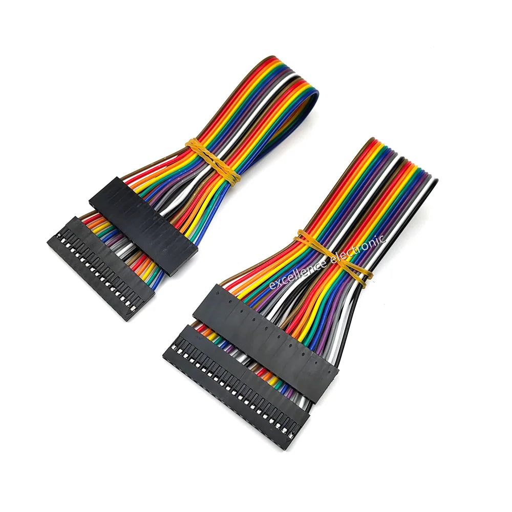 1Pcs 16/20Pin Dupont Line Female To Female Pitch 2.54mm 10/20/30cm Double Head 16p 16/20 Pin Jumper Cable Wire For Pcb Connector Peaceful Pleasures Health and Wellness