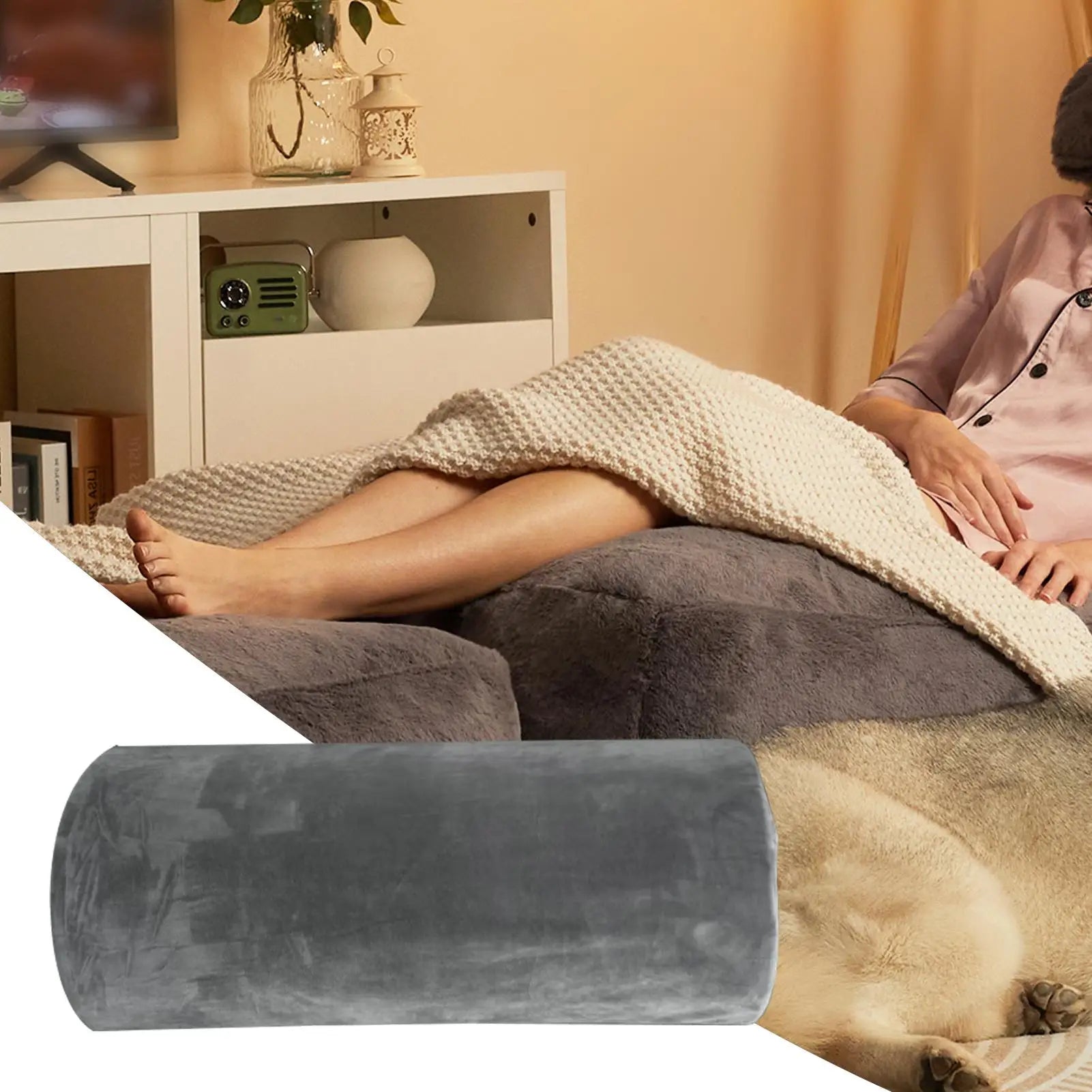 Leg Rest Pillow for Recliner Chair Adjustable Straps Memory Foam Foot Cushion for Bed Sofa Leg Elevation Relief Home Nursing Pad Peaceful Pleasures Health and Wellness