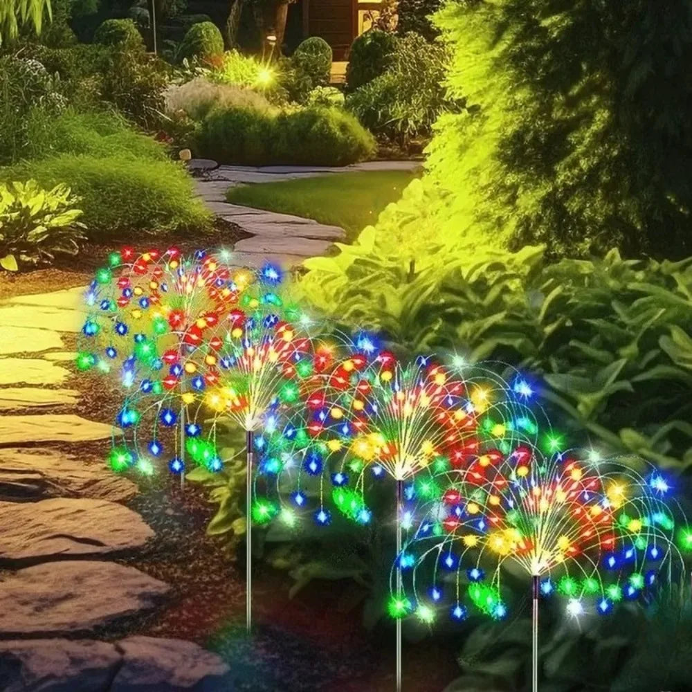 Solar LED Dandelion Fireworks Garden Pathway Lights – IP65 Outdoor