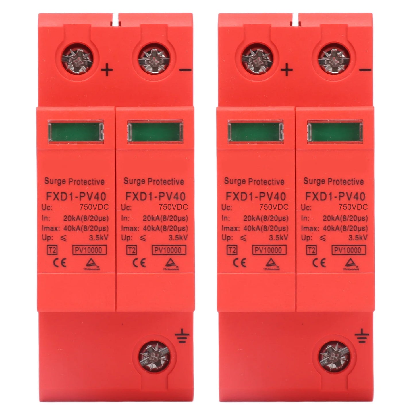 2P Protective Devices Protective Devices Photovoltaic Arrester 2P 40KA FXD1‑PV40 Protective Arrester Device Peaceful Pleasures Health and Wellness 750V