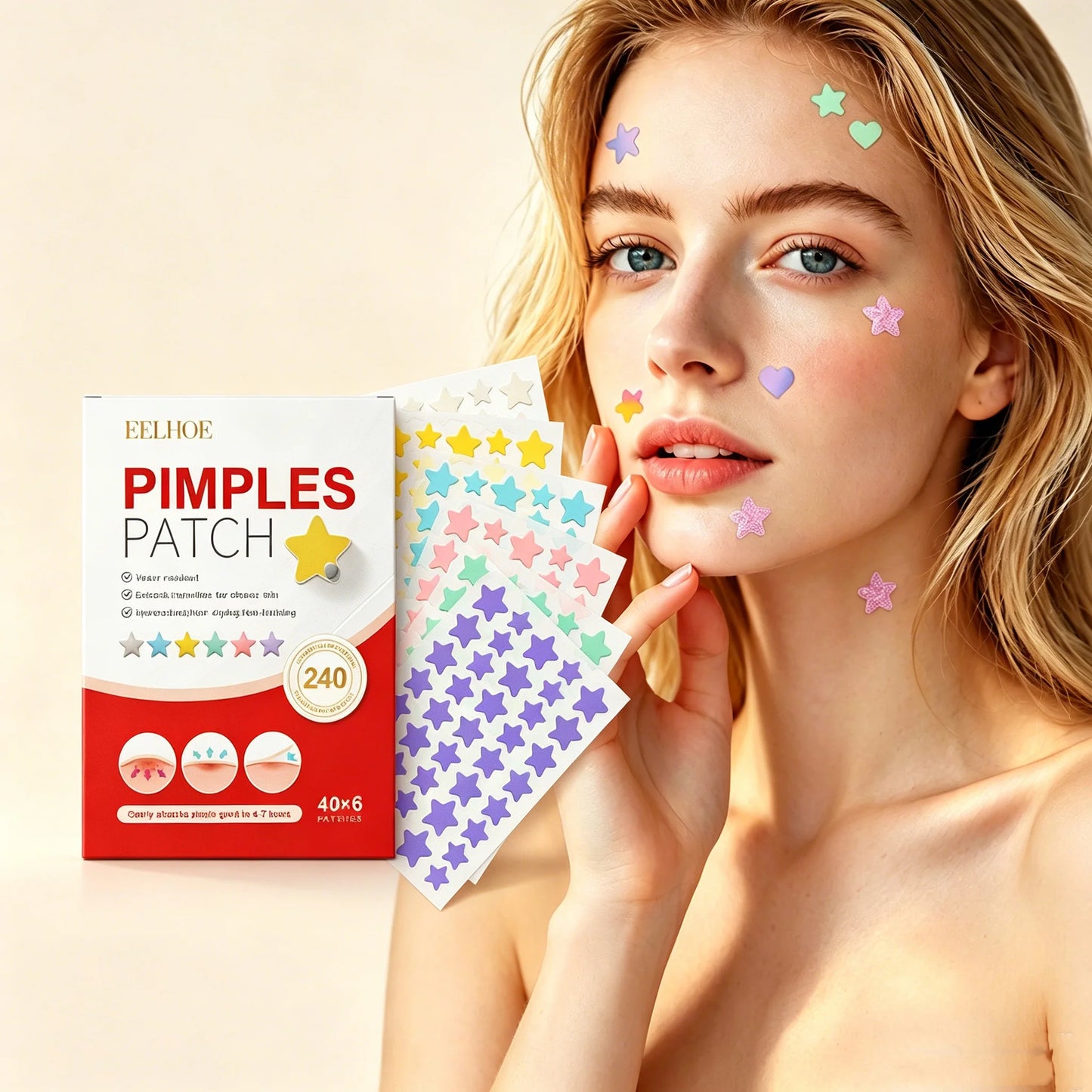 1/2/3 Box Acne Pimple Patches Star Hydrocolloid Spot Cover Face Invisible Stickers Patch Acne for Covering Zits and Blemishes Peaceful Pleasures Health and Wellness