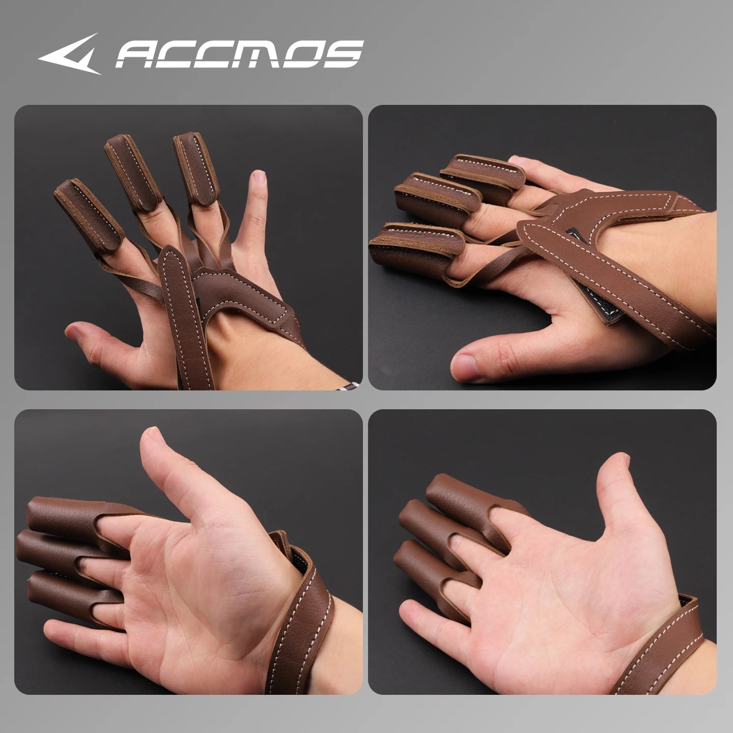Three-finger Finger Guard Leather Protection Glove Archery Equipment