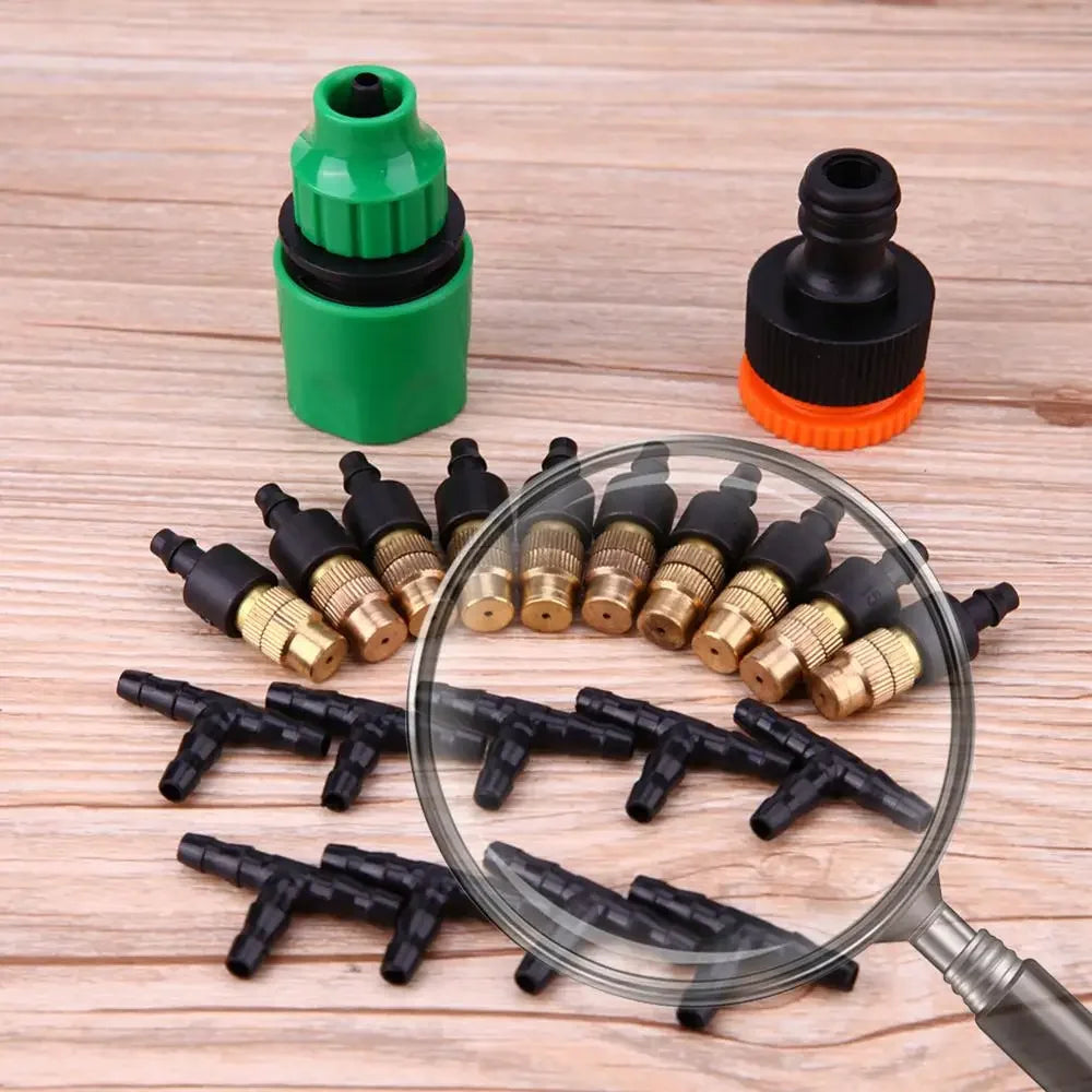 Garden Drip Irrigation Kit – Adjustable Misting Watering System