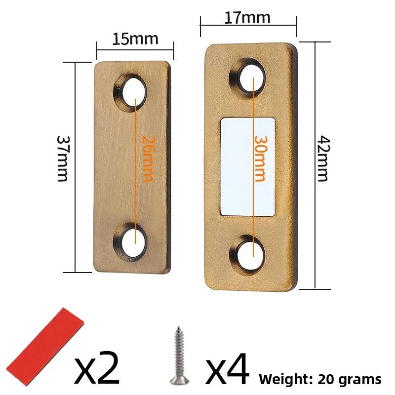 Magnetic Cabinet Catch L-Shaped Punch-Free Invisible Door Closer