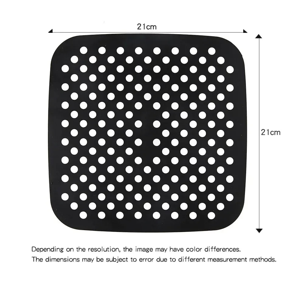 Baking Tray Reposteria Air Fryer Stanles Cup Kitchen Utensils Pan Tool Accessories Pastry Silicone Pad Kitchenware Non-stick Bar Peaceful Pleasures Health and Wellness B- Black-21cm
