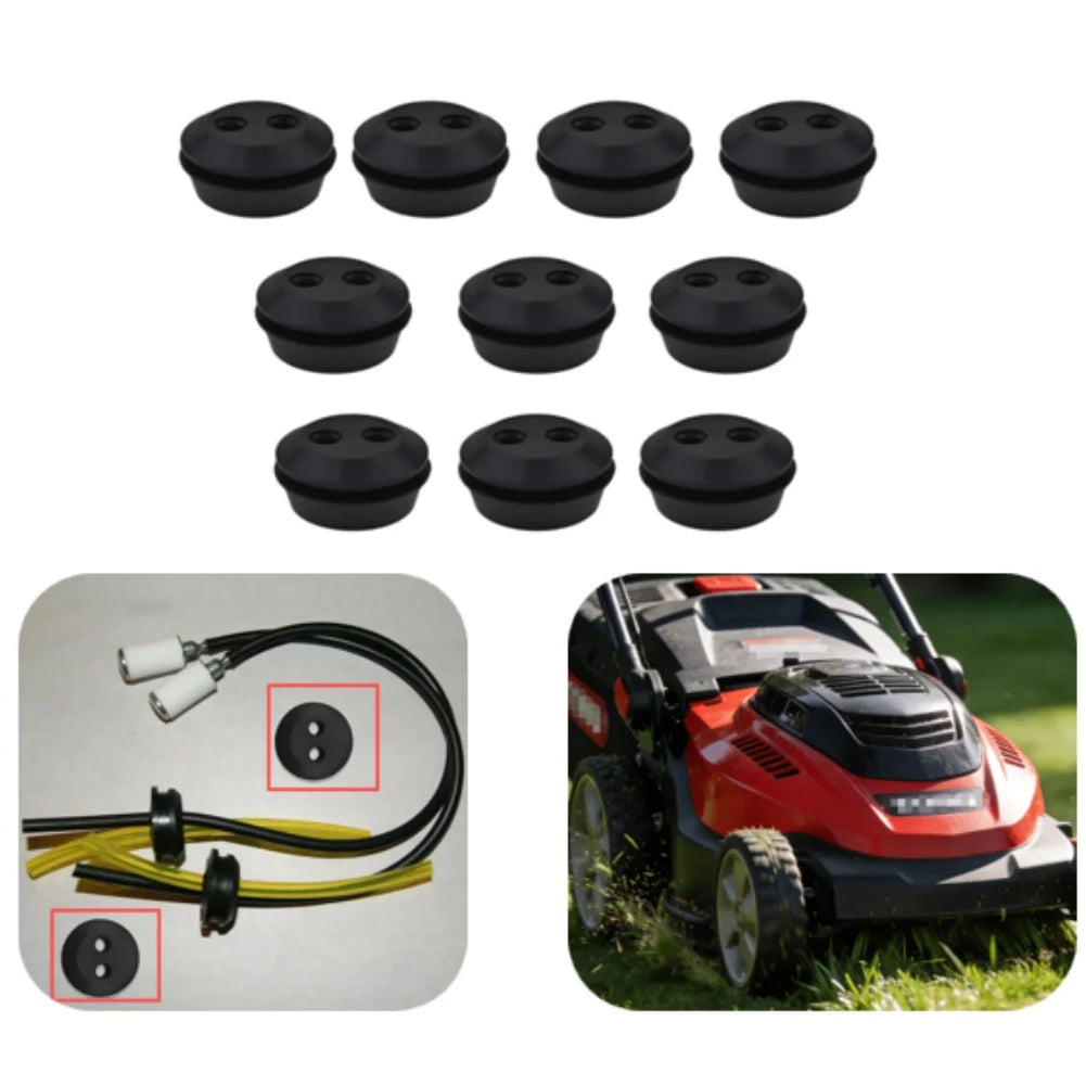 Fuel Tank Rubber Grommet 2 Holes 21 Trimmer Brush Seal Garden Supplies