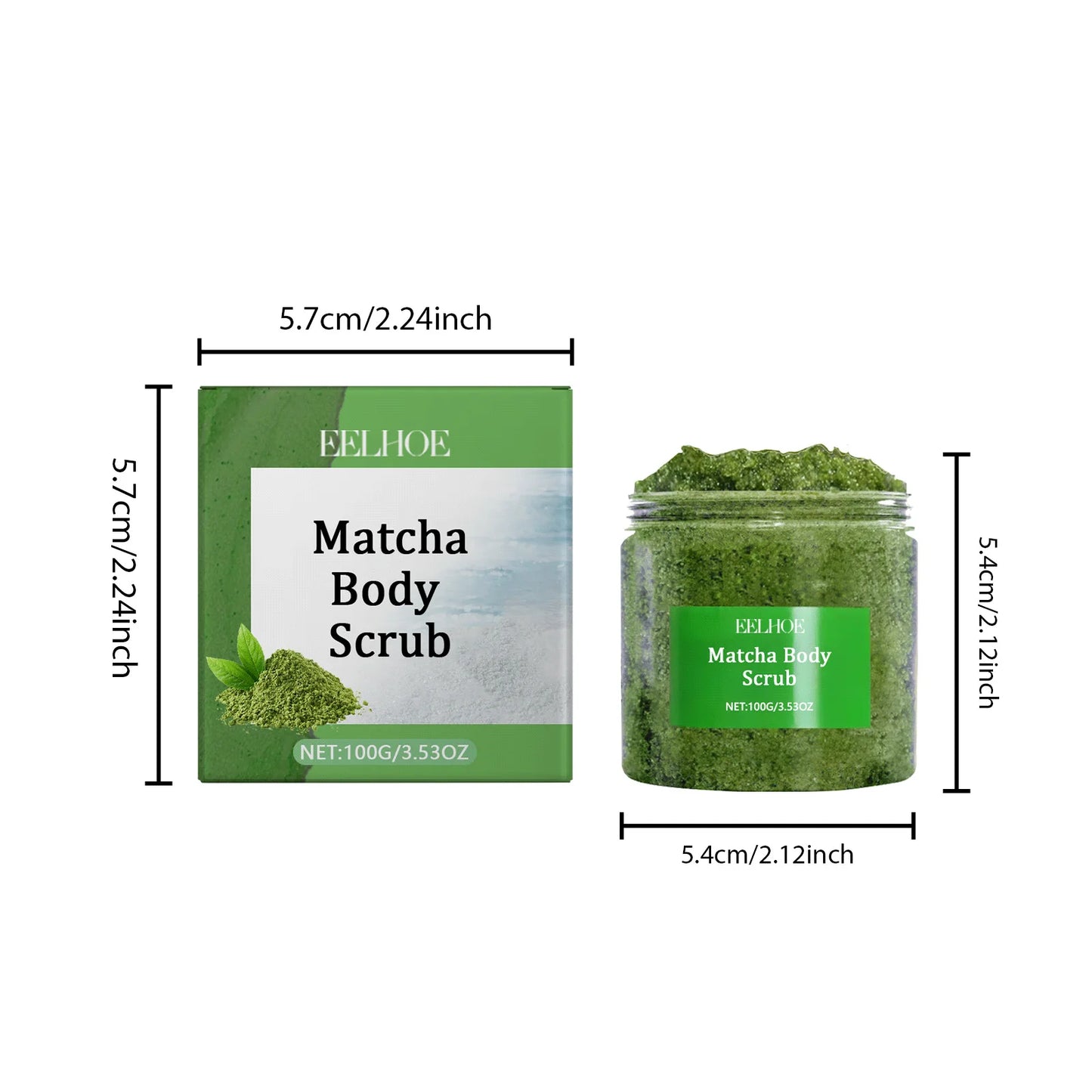 Matcha Sea Salt Body Scrub – Exfoliate, Brighten & Moisturize