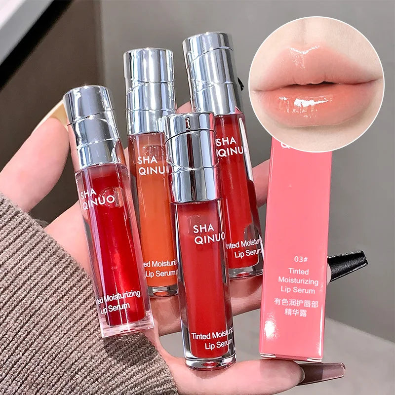 SHAQINUO Tinted Lip Serum | Glossy Mirror Finish Nude Lip Gloss