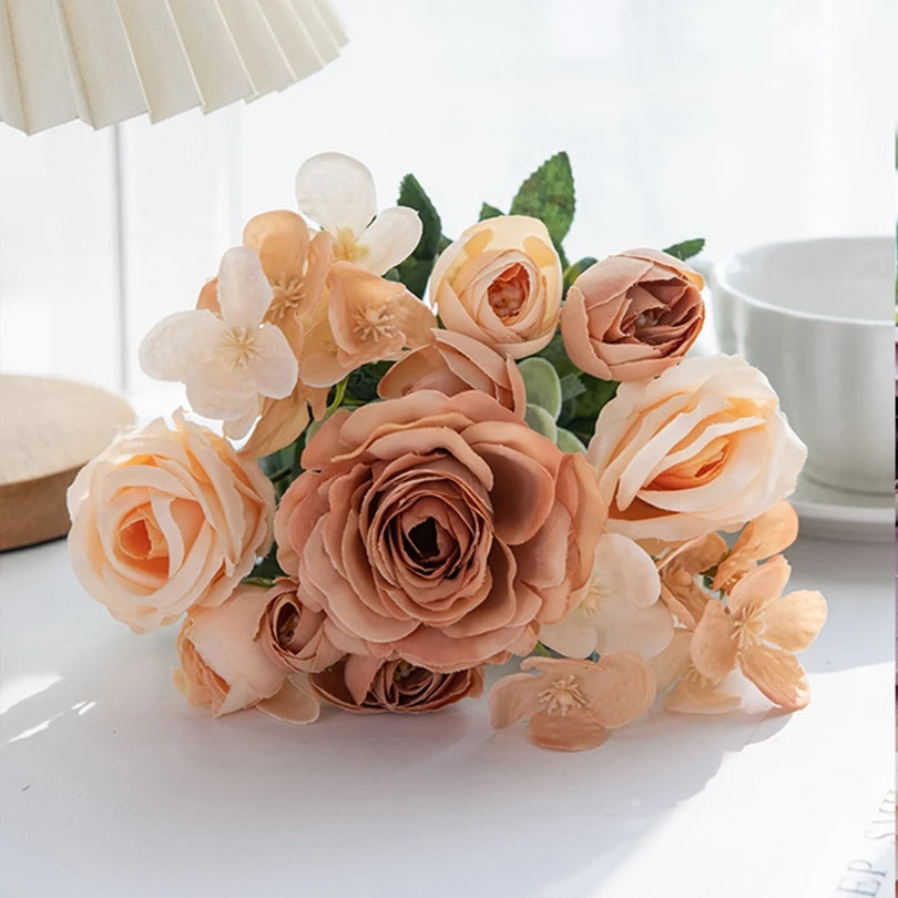 Artificial Silk Rose Bouquet | Wedding & Home Floral Decor