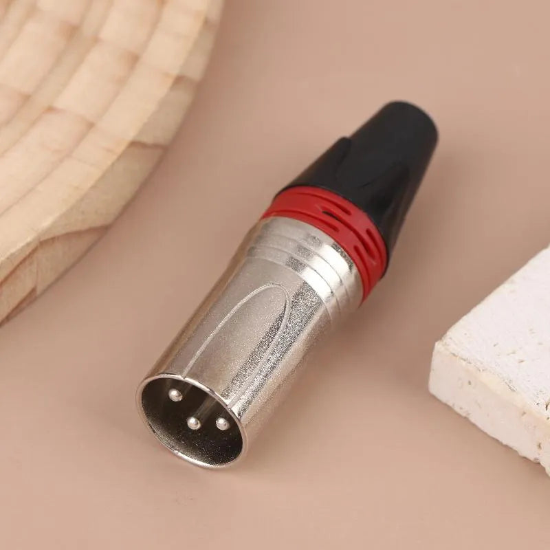 1Pc MIC Adapter XLR Cable Terminal Audio Wire Connector Pin XLR Plug Jack Male / Female Microphone Connector Peaceful Pleasures Health and Wellness male Red