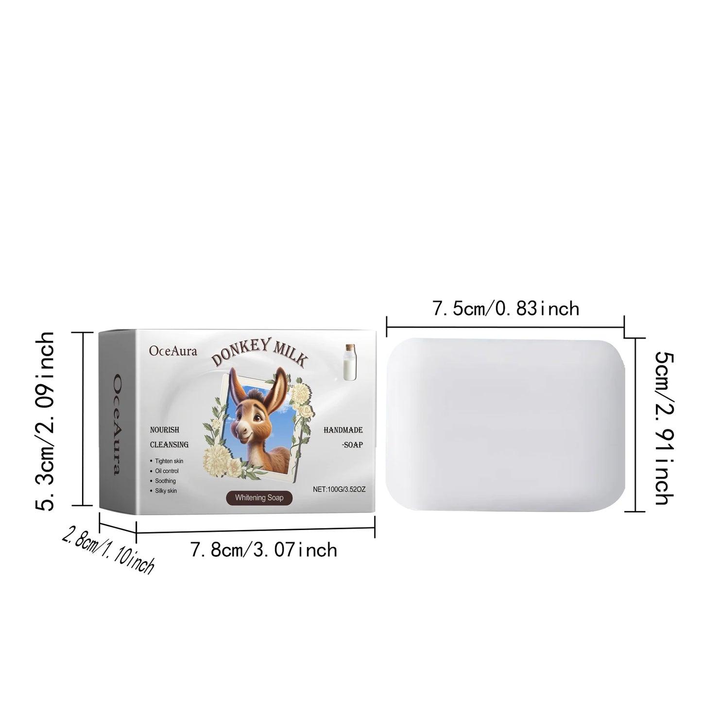 OCEAURA Donkey Milk Whitening Soap – Shea, Olive & Coconut