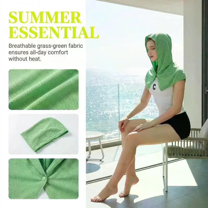Women's Cooling Sun Hood – Breathable Mesh Neck & Face Cover