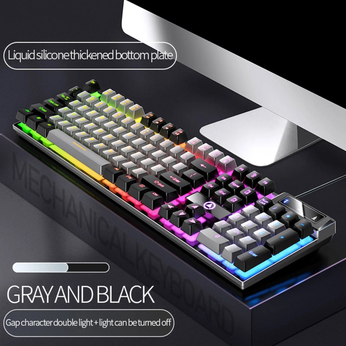 Carving K500 Wired Gaming Keyboard – RGB Backlit 104-Key