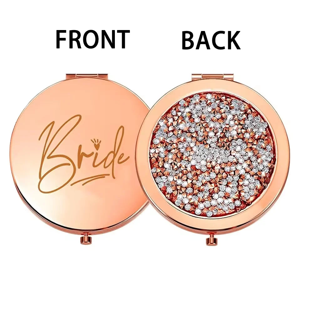 Bridesmaid Compact Mirror | Wedding Bridal Party Gift Bridal Compact Mirror Peaceful Pleasures Health and Wellness bride