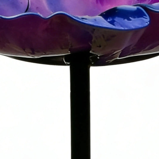 Bird Bath For Outside Weather Resistant Garden Bee Water Feeder With Petals Design 65cm Height Bird Bath Fountain For Window Peaceful Pleasures Health and Wellness