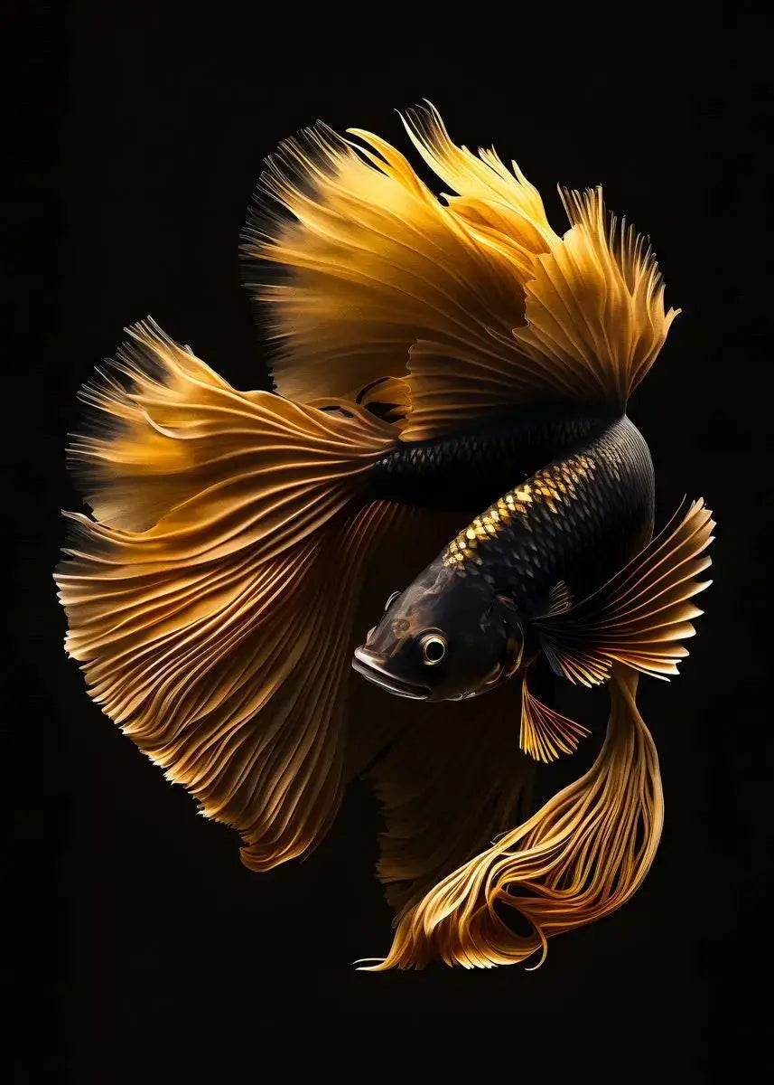 Tropical Fish Canvas Wall Art | Betta Goldfish Rainbow Fish Print