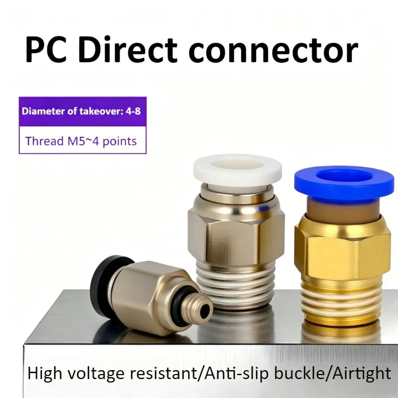 Copper Pneumatic Quick Connect Fittings 1/8"–1/2" Thread