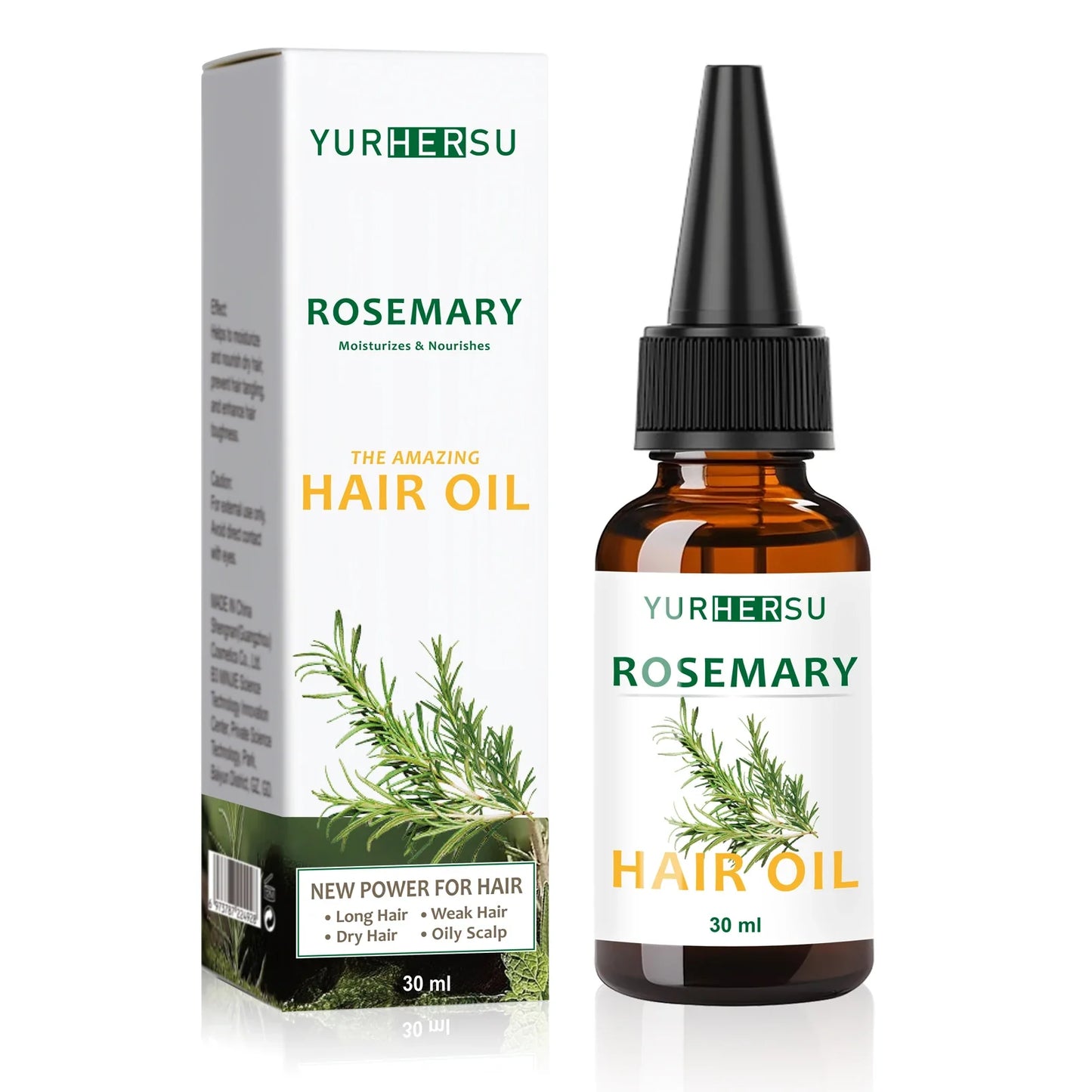 YURHERSU Pure Rosemary Hair Oil – Scalp & Hair Growth Oil
