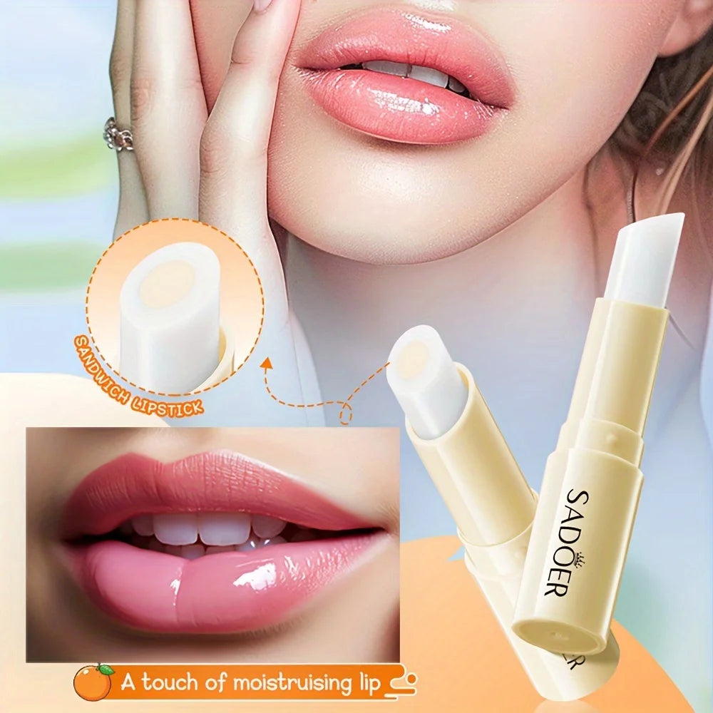 1 Piece of Orange-Flavored Temperature-Changing Moisturizing Lip Balm 2.5g Peaceful Pleasures Health and Wellness