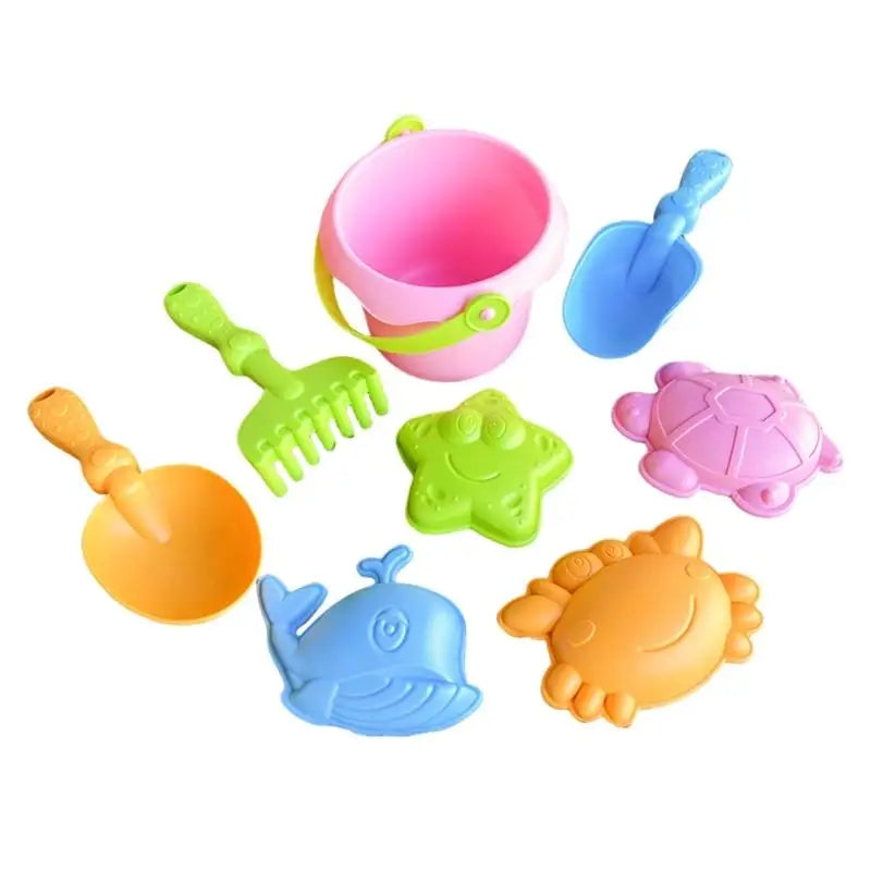 Kids Sand & Water Play Bucket Set – 4 or 8 Piece Summer Toy