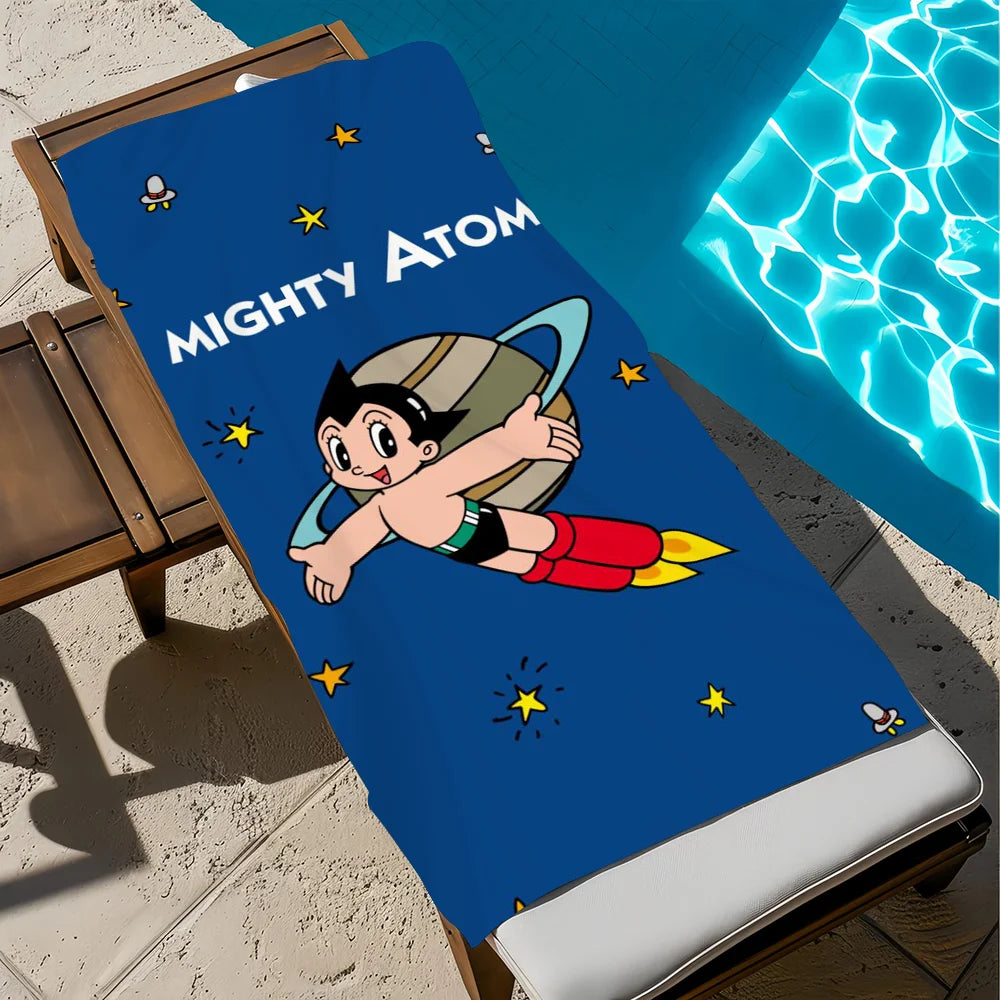 Cute Astro Boy Quick-Dry Beach Towel | Soft Pool & Travel Towel Quick-Dry Beach Towel Peaceful Pleasures Health and Wellness z5 STJ150x260CM
