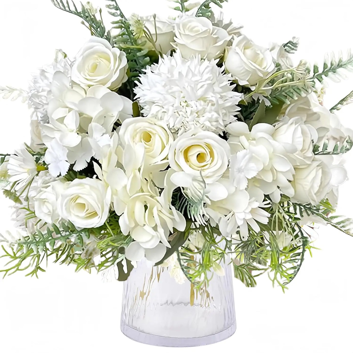 Rose & Chrysanthemum Silk Bouquet – Artificial Flowers, Wedding