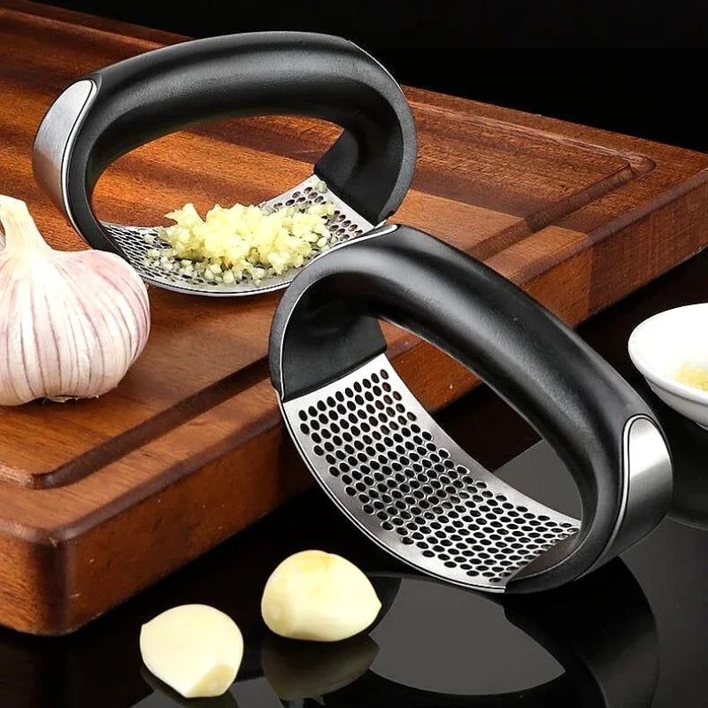 Stainless Steel Garlic Press & Manual Mincer | Kitchen Tool