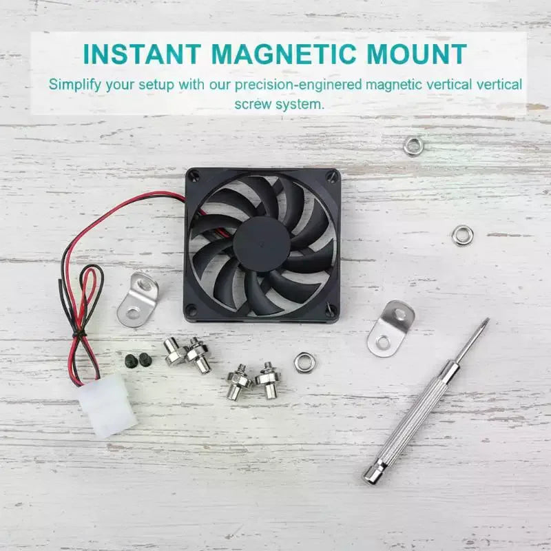 M4 Chassis Heat Sink Fan Mount Magnetic Screw Nut DIY Kit Fan Mount Bracket Peaceful Pleasures Health and Wellness