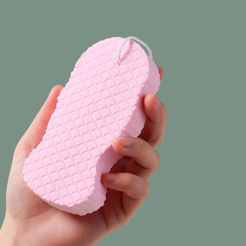 Soft Bath Sponge Brush Exfoliating Dead Skin Sponge For Kids Massager Cleaning Shower Brushes Peeling Fish Scale Sponge Rub Peaceful Pleasures Health and Wellness Pink