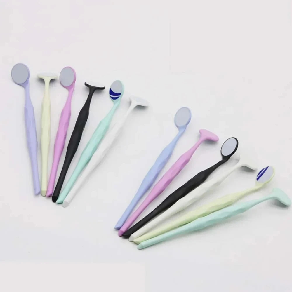Autoclavable Dental Mouth Mirrors 10-Pack | Color Handle