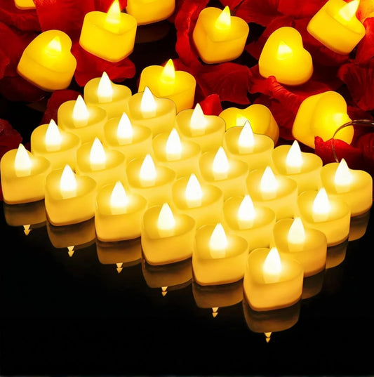 Heart Shape LED Candles Light Flameless Love Candle Light for Marriage Proposal Wedding Valentine's Day Anniversary Thanksgiving Peaceful Pleasures Health and Wellness