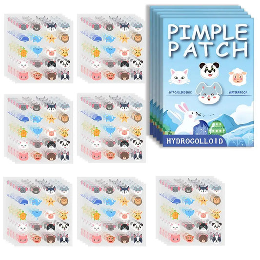 Cartoon Hydrocolloid Acne Patches – 600pc Invisible Blemish Stickers Hydrocolloid Acne Patch Peaceful Pleasures Health and Wellness C 600PCS