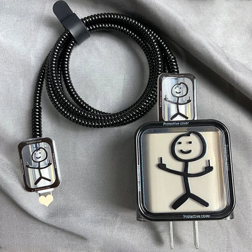 Emoji TPU Cable Protector for iPhone 15 14 13 | PD Fast Charge
