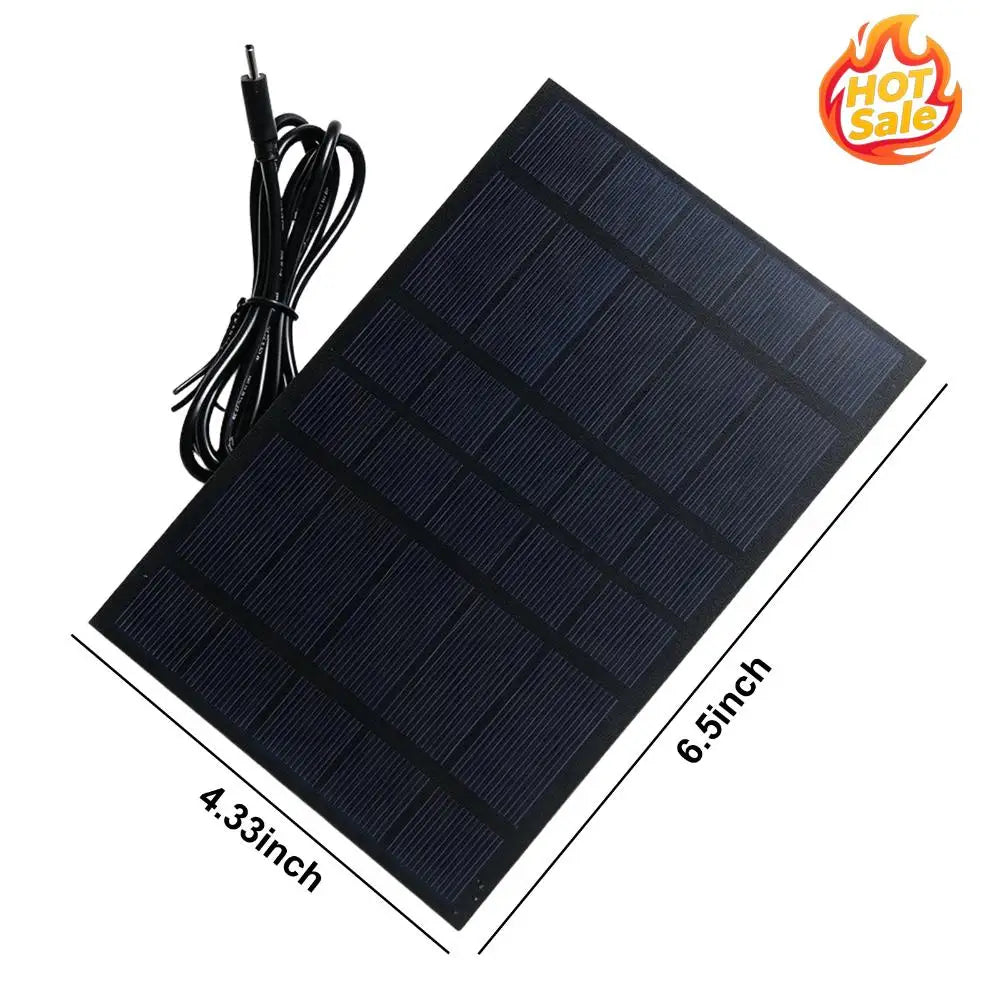 VODOOL 2.5W Portable Solar Panel Charger – Type-C Camping