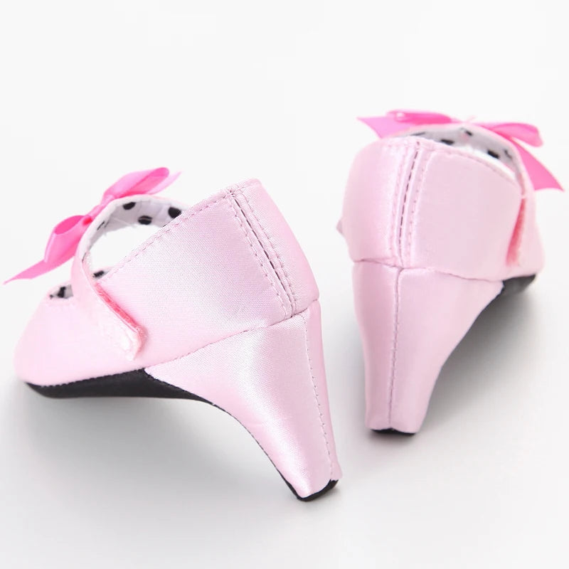Spring and Autumn Girl Baby Anti slip Children's Shoes Girl Baby Beautiful Bow High Heels Girl Baby High Heels Peaceful Pleasures Health and Wellness