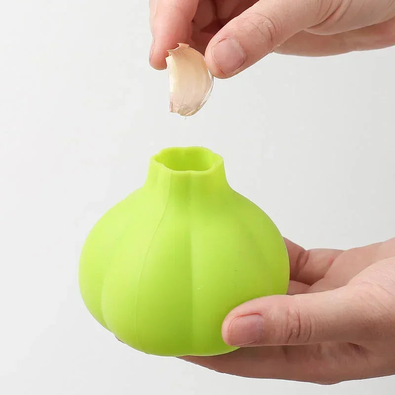 New Kitchen Garlic Peeler Garlic Puree Remover Silicone Garlic Peeler Manual Garlic Peeler Silicone Garlic Peeler Practical Tool Peaceful Pleasures Health and Wellness green