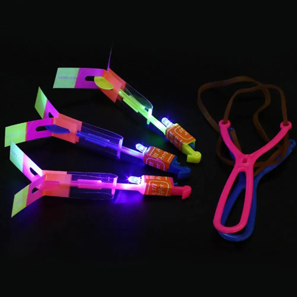 10pcs LED Light Rockets with Slingshot Launchers Peaceful Pleasures Health and Wellness