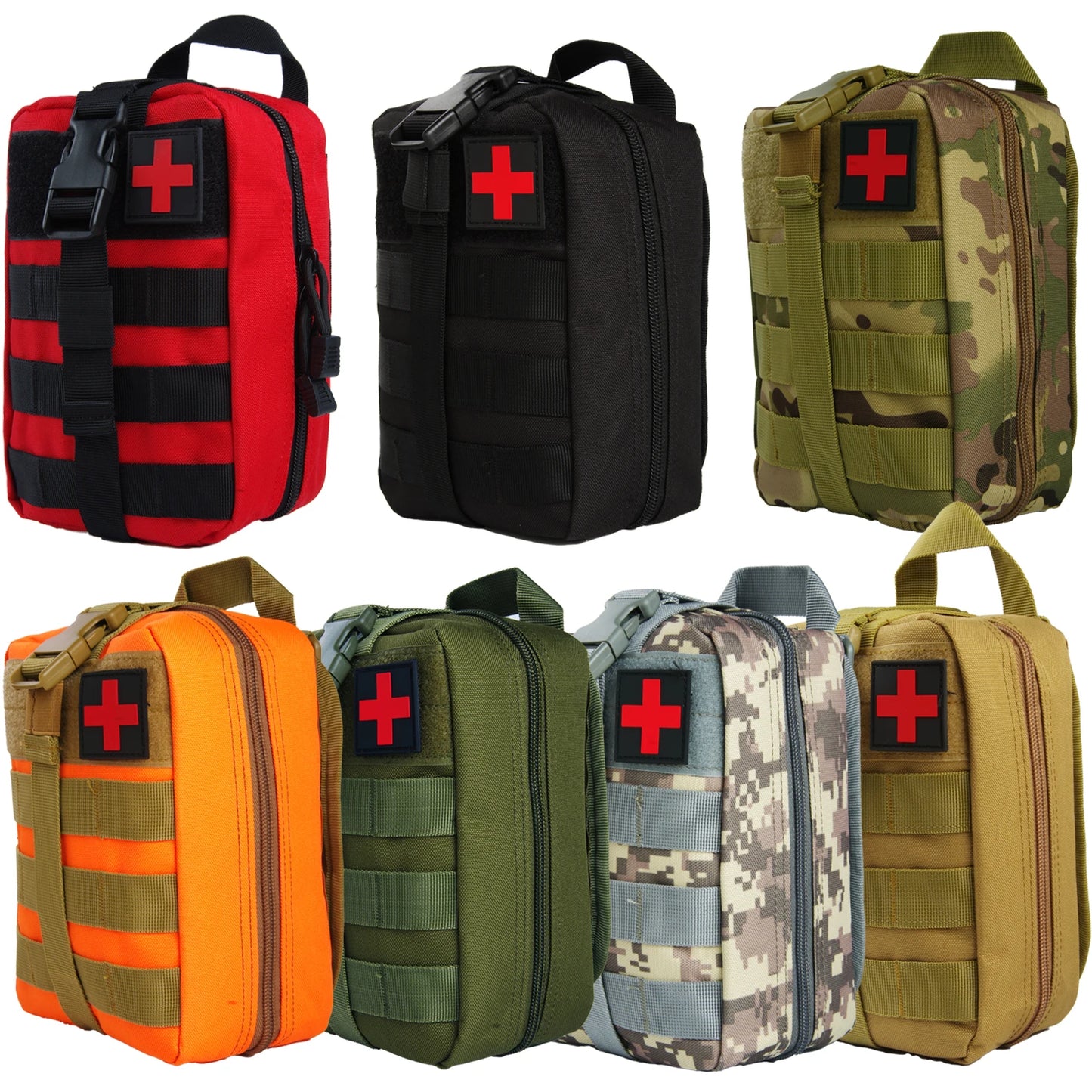 First Aid Bag Camping Tactical Medical Pouch EMT Emergency Survival Kit Hunting Outdoor Box Large Size 800D Nylon Bag Package Peaceful Pleasures Health and Wellness