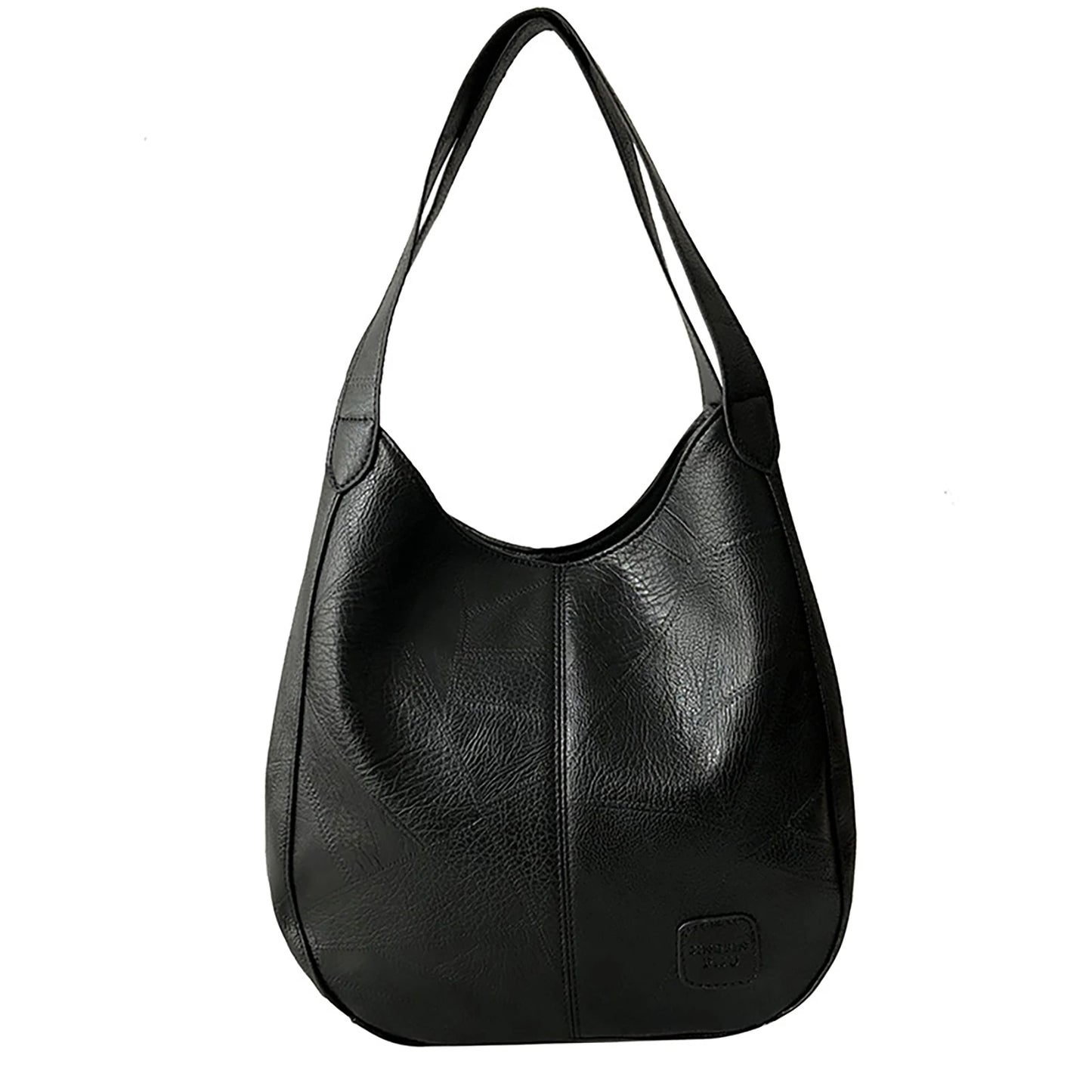 Women Casual Tote Bags Satchel Handbags Retro Large Capacity PU Leather Shoulder Bag for Casual School and Work Use Peaceful Pleasures Health and Wellness black