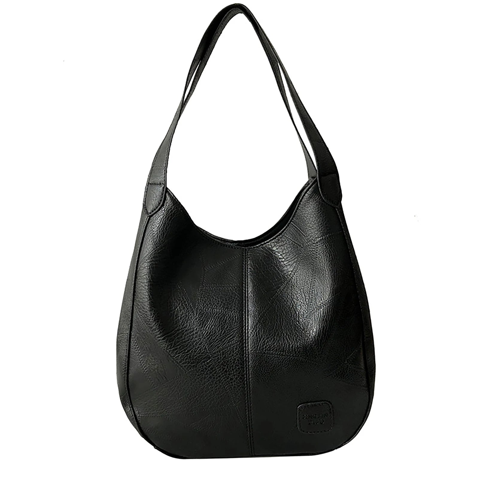 Women Casual Tote Bags Satchel Handbags Retro Large Capacity PU Leather Shoulder Bag for Casual School and Work Use Peaceful Pleasures Health and Wellness black