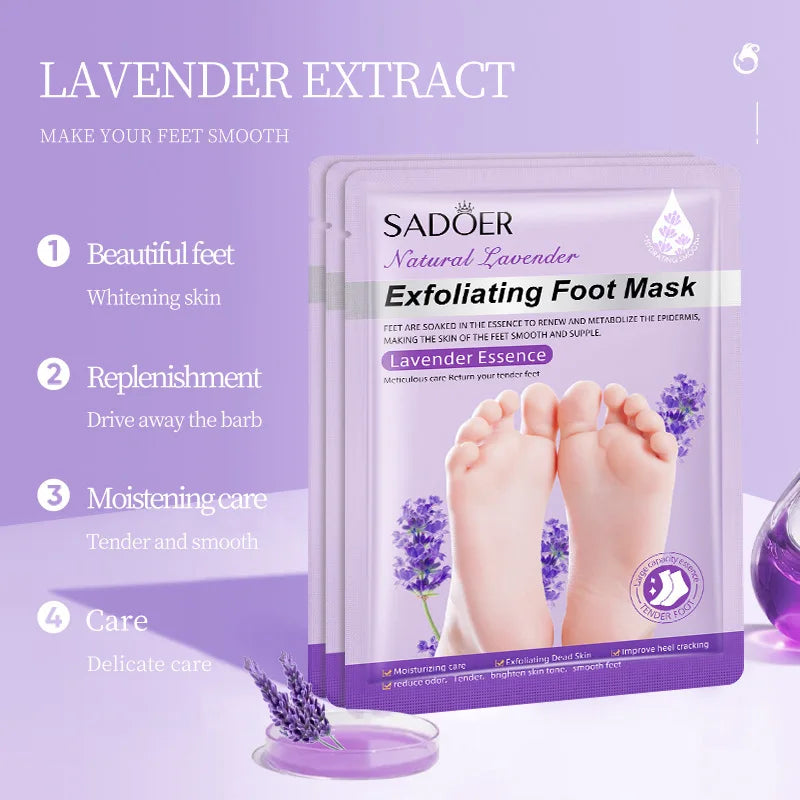 SADOER Exfoliating Foot Peel Mask | Dead Skin Remover Socks