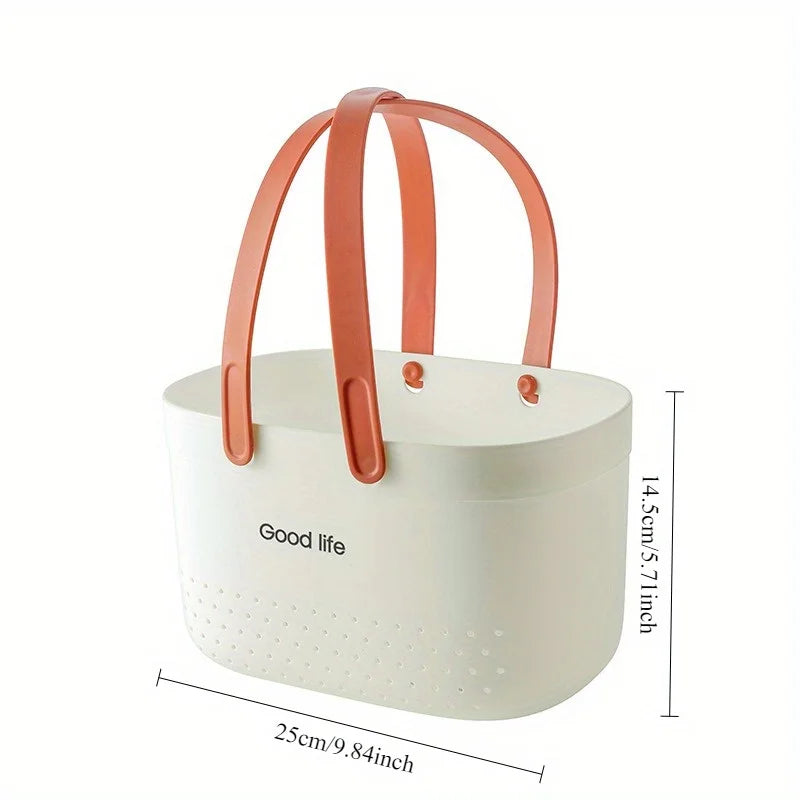 Portable Shower Caddy Basket with Handles | Plastic Storage Tote