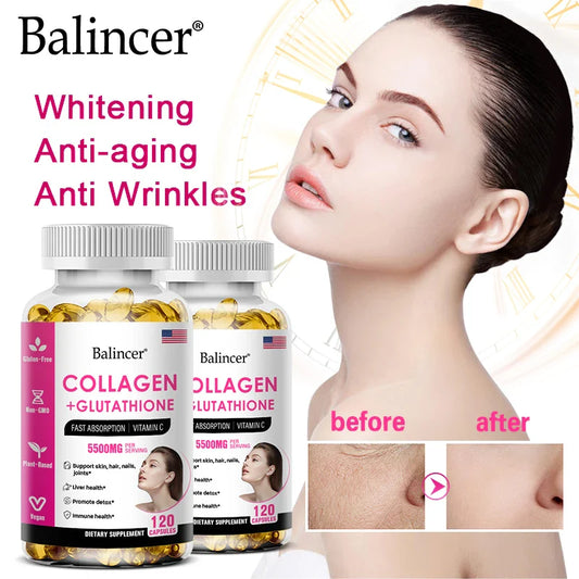Glutathione Collagen Capsules – Antioxidant Skin Supplement Collagen Supplement Oasis Select
