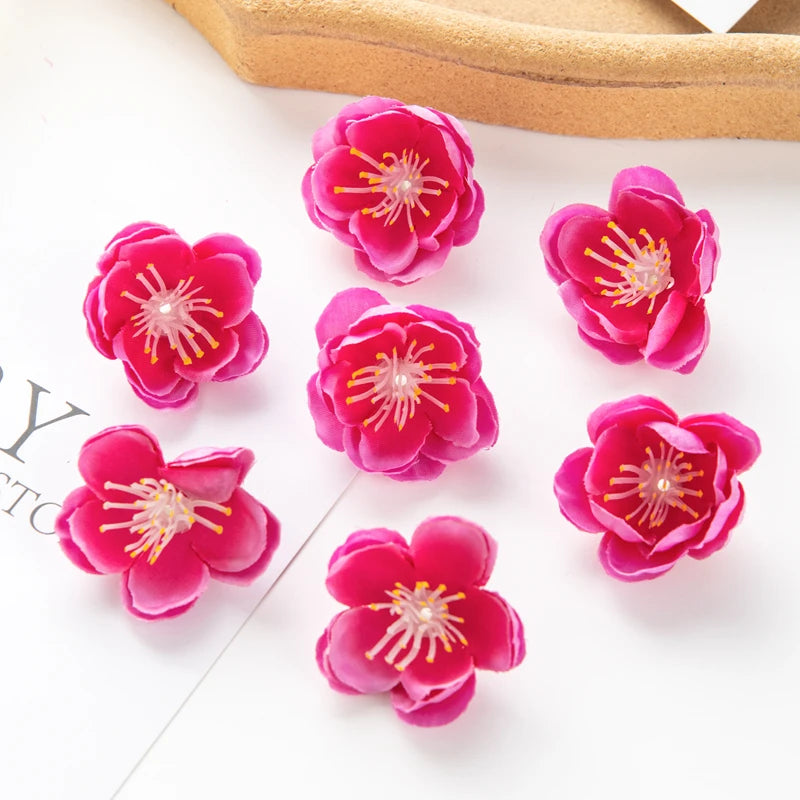 Artificial Sakura Silk Flower Heads 10/20pcs – Wedding Décor